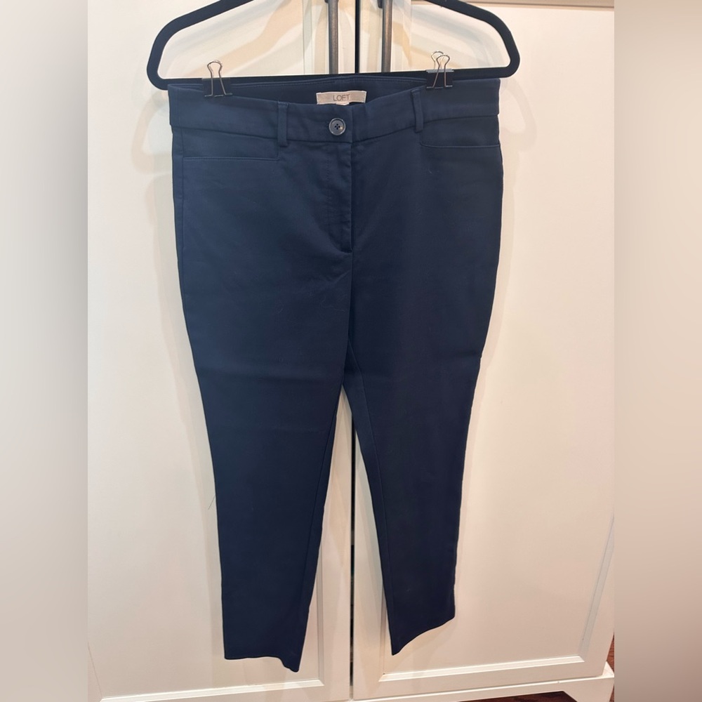 LOFT Sutton Skinny Pants - Forever Navy